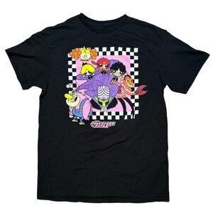 Cartoon Network Powerpuff Girls Men’s M Black Logo Short Sleeve Graphic Tee